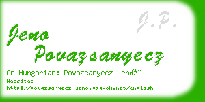 jeno povazsanyecz business card